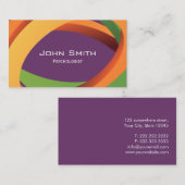 Abstract Curves Psychologist Business Card Visitekaartje (Voorkant / Achterkant)
