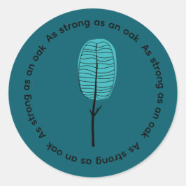 Abstract Cute Tree Ronde Sticker