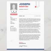 Abstract CV, CV + Letter (Achterkant)