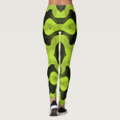 Abstract Cyber Pattern | Neon Lime & Black Leggings (Achterkant)