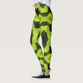 Abstract Cyber Pattern | Neon Lime & Black Leggings (Links)