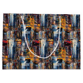 Abstract cyberpunk stadslandschap skyline (1) groot cadeauzakje (Achterkant)