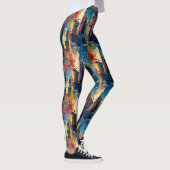 Abstract cyberpunk stadslandschap skyline (4) leggings (Rechts)