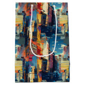 Abstract cyberpunk stadslandschap skyline (4) medium cadeauzakje (Achterkant)
