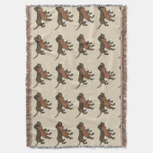 Abstract Dachshund in bruin Deken (Voorkant Verticaal)