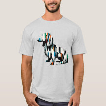 Abstract Dachshund Mozaïek - Geometric Art T-shirt
