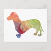 Abstract Dachshund Silhouette Briefkaart (Voorkant)