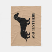 Abstract Dachshund, voeg tekst toe Fleece Deken (Voorkant)
