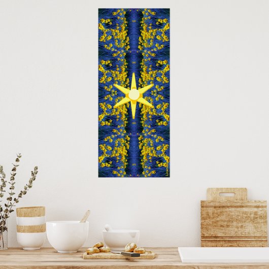 Abstract Daffodil Poster (Keuken)