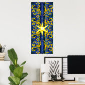 Abstract Daffodil Poster (Thuiskantoor)