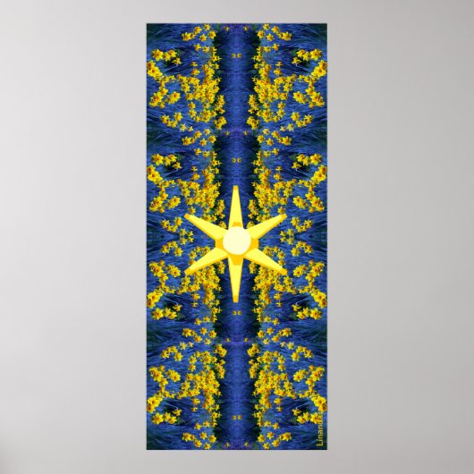 Abstract Daffodil Poster (Voorkant)