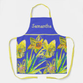 Abstract Daffodil Waterverf Geel Bloed Blauw Schort (Voorkant)