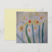 Abstract Daffodils Flat Wenskaart (Voorkant / Achterkant)