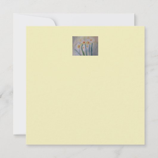 Abstract Daffodils Flat Wenskaart (Achterkant)