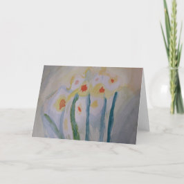 Abstract Daffodils Folded Wenskaart Kaart
