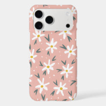 Abstract Daisy Dusty Pink Flower Pattern