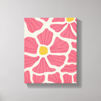 Abstract Daisy Field (of soortgelijke bloem) Canvas Afdruk