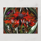 Abstract Daisy Flower New Address Aankondigingskaart (Voorkant)