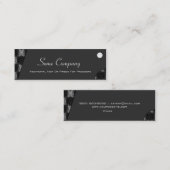 Abstract Damask (zwart en wit) Mini Visitekaartje (Voorkant / Achterkant)