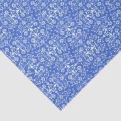 Abstract Damast Blauw Tissuepapier (Detail)