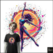 Abstract Dancer Neon Lines Dynamic Art Tri-Blend Shirt