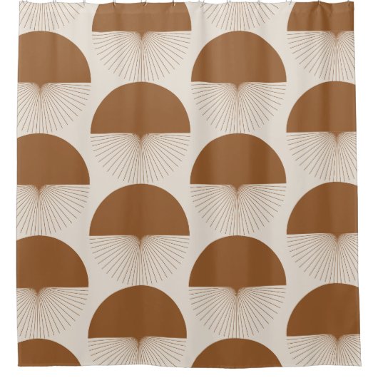 Abstract Dandelion Boho Duschvorhang Douchegordijn (Voorkant)