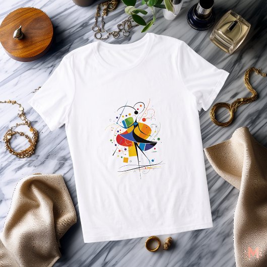Abstract danseres T-shirt | Kleurrijke artistieke 