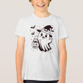 Abstract dark background with swirling spooky Tri-Blend shirt (Voorkant)