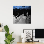 Abstract dark blue and grey poster (Thuiskantoor)