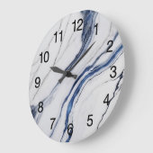 Abstract Dark Blue Green Mist Fractal Grote Klok (Hoek)