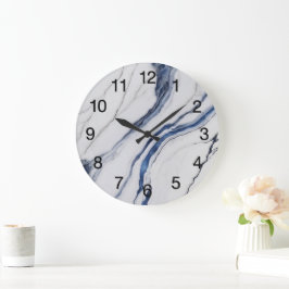 Abstract Dark Blue Green Mist Fractal Grote Klok