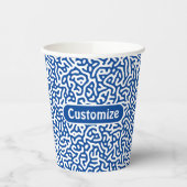 Abstract Dark Paarse Artistic Turing Pattern Papieren Bekers (Links)