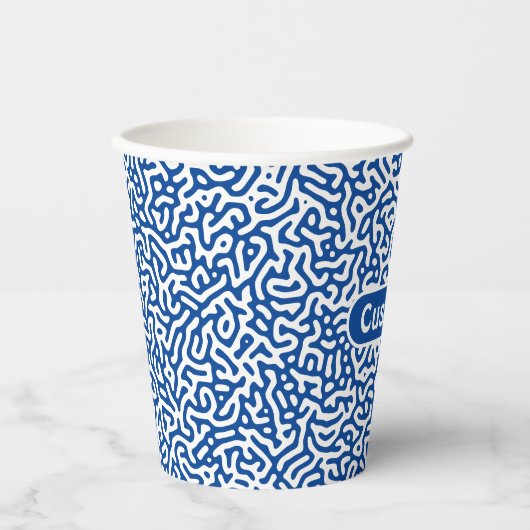 Abstract Dark Paarse Artistic Turing Pattern Papieren Bekers (Voorkant)