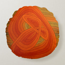  Abstract de eenzame bloemkussens Rond Kussen