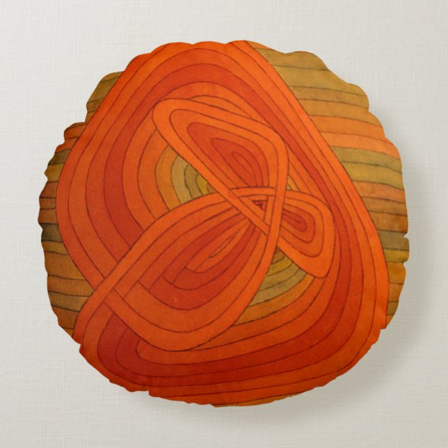  Abstract de eenzame bloemkussens Rond Kussen (Voorkant)