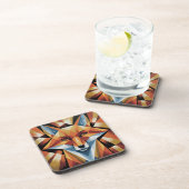 Abstract de Fox Cubist Onderzetter set (Rechterzijde)