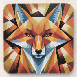 Abstract de Fox Cubist Onderzetter set
