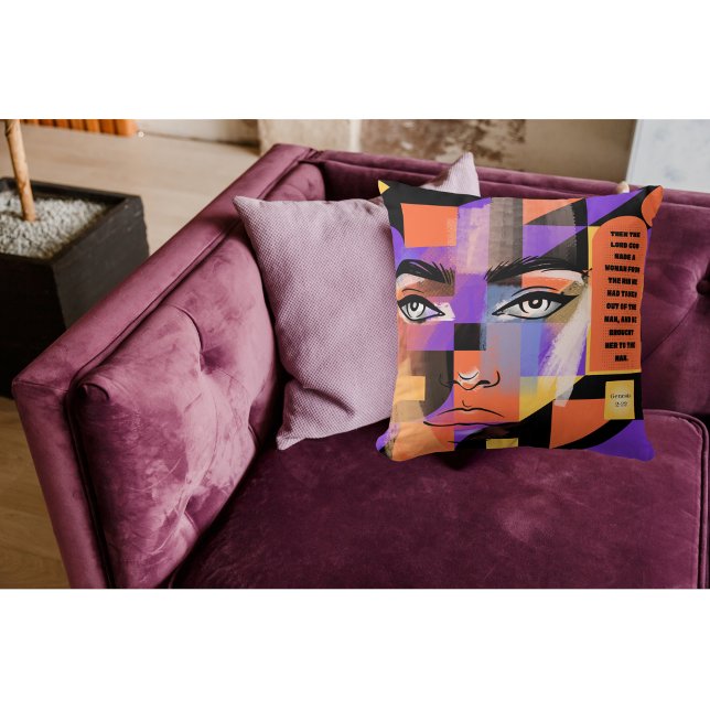 Abstract de Heer maakte een vrouw Christelijk gelo Kussen (Creator heeft geüpload)