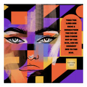 Abstract de Heer maakte een vrouw Christelijk gelo Perfect Poster (Voorkant)