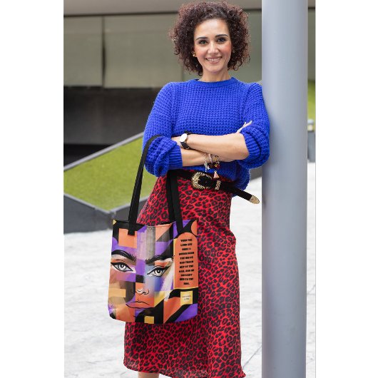 Abstract de Heer maakte een vrouw Christelijk gelo Tote Bag