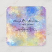 Abstract deegsel en glitter Sparkle Vierkante Visitekaartje (Achterkant)