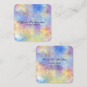 Abstract deegsel en glitter Sparkle Vierkante Visitekaartje (Voorkant / Achterkant)