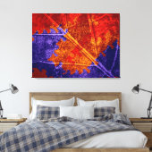 Abstract deegsel op Leaf Canvas Afdruk (Insitu (Slaapkamer))