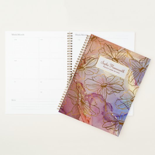 Abstract deegwaren en bloemen planner (Display)