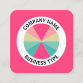 Abstract deel 01 - Rood #FF407F Vierkante Visitekaartje (Voorkant)