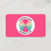 Abstract deel 01 - Rood #FF407F Visitekaartje (Voorkant)