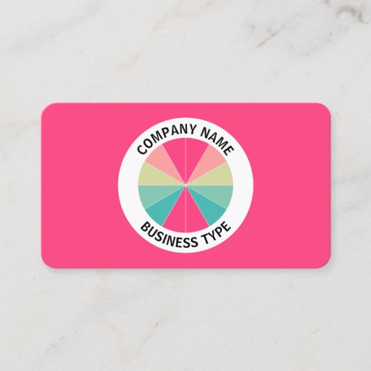 Abstract deel 01 - Rood #FF407F Visitekaartje (Voorkant)