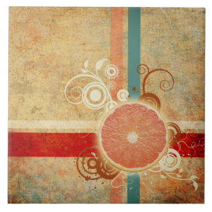 Abstract deel Citrus Tegeltje