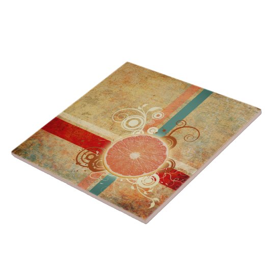 Abstract deel Citrus Tegeltje (Zijkant)