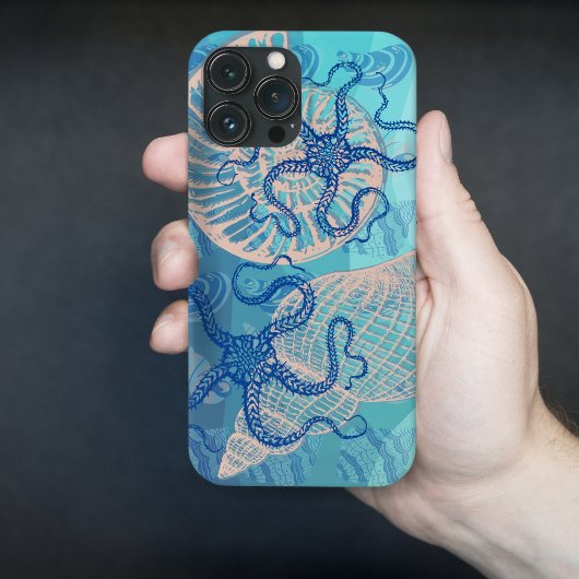 Abstract Deep Blue Zee afdrukken Case-Mate iPhone Case